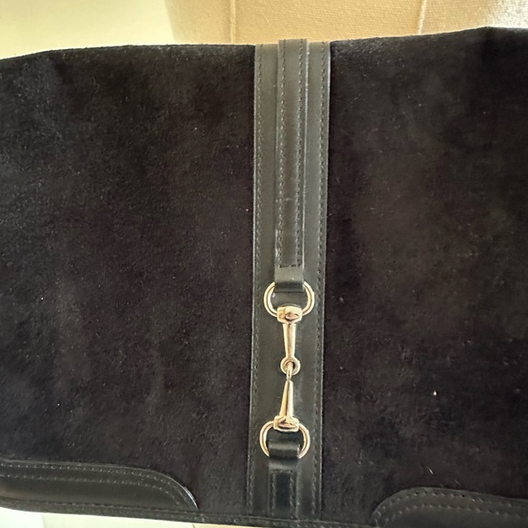 Ann Taylor Loft Black Faux Suede Bag - Picture 2 of 10